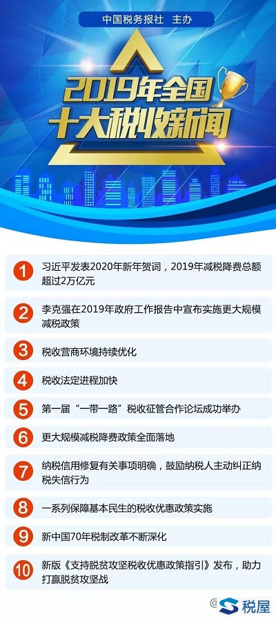 2019年全国十大税收新闻发布