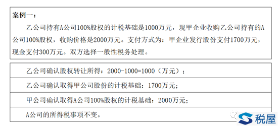 案例解析重组中双方计税基础的确认问题